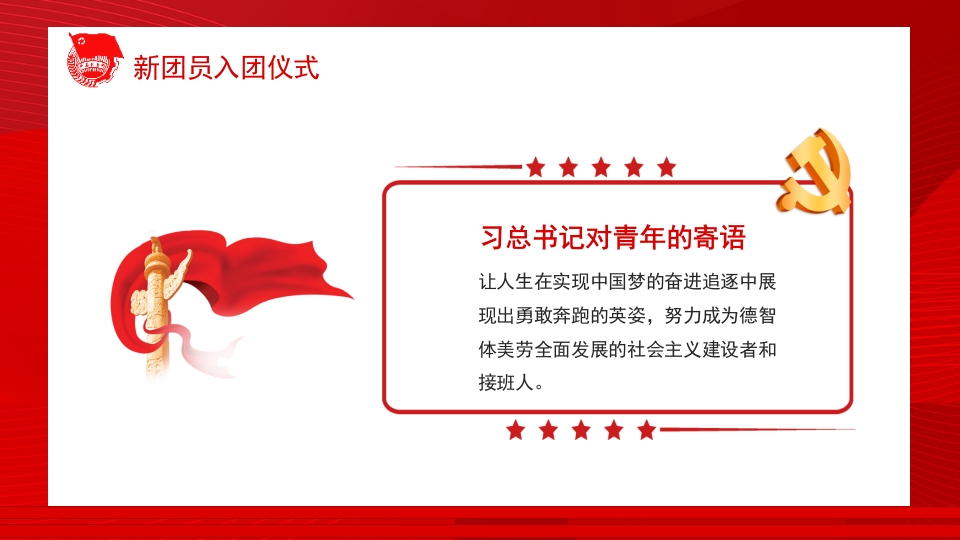 小学生新团员入团仪式PPT模板9