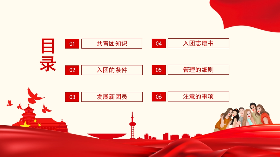 入团积极分子服务国家服务人民宣传教育PPT2