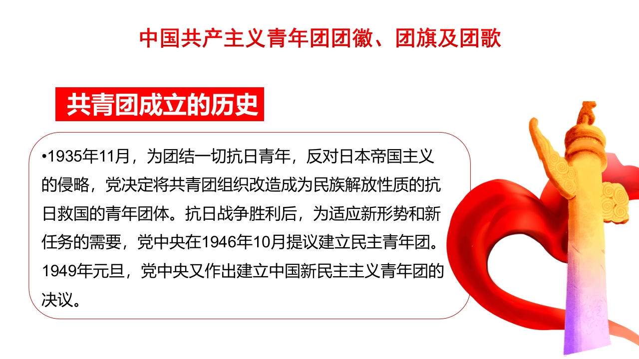 五四共青团入团宣传教育课件PPT9