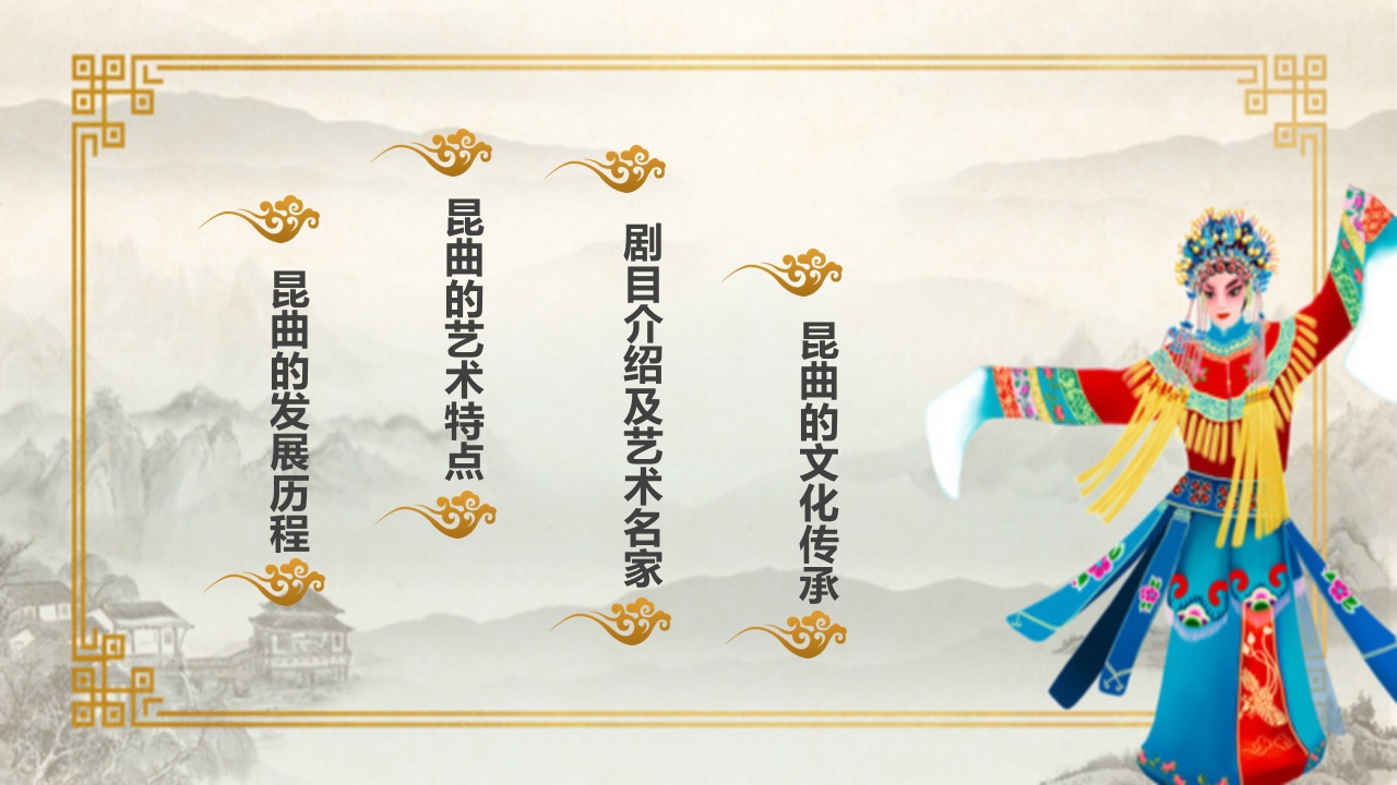 国家级非物质文化遗产代表性项目戏曲艺术中的珍品昆曲戏剧PPT2