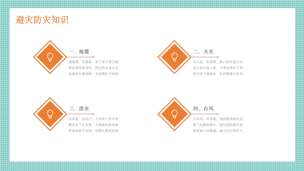 防灾减灾主题班会学生防震减灾地震自救逃生应急知识宣传教育9
