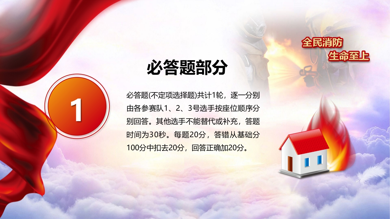 消防知识竞赛ppt模板（60页）3