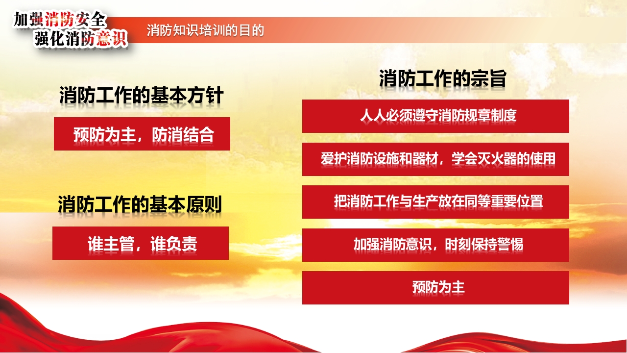 最新单位消防培训模板6